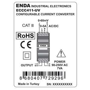 Enda ECCC411-UV ,Ray Tip 110v/220vac Akım Konverter