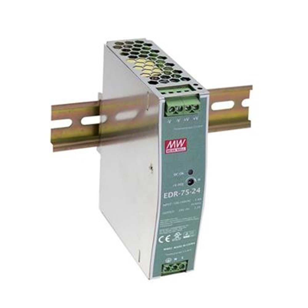 Meanwell EDR-75-24 ,110v..220vac 24vdc/3.2a Güç Kaynağı