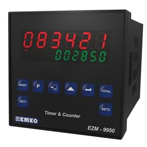 Emko EZM-9950.10010/0000/0000 ,96x96mm 110..220vac 6-Hane Sayıcı/Zaman/Takometre