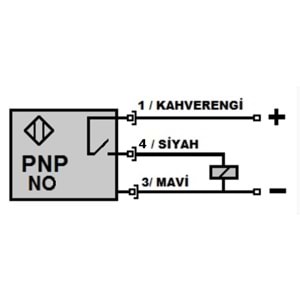 Mefa İPS-D5HA-PA ,Kübik/5mm PNP-NO Ayarlı 3-Kablo İplik Sensör