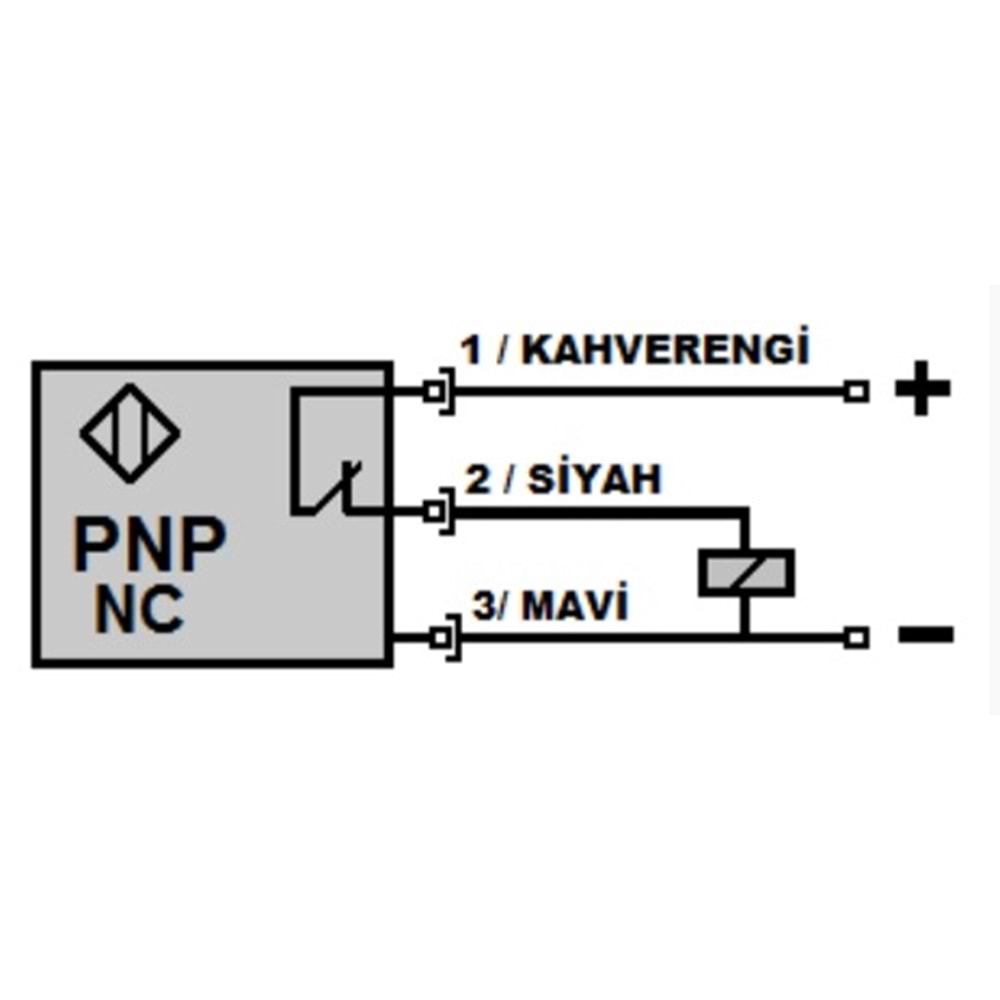 Mefa İPZ-Y5YA-PK ,Kübik/5mm PNP-NC Ayarlı 3-Kablo İplik Sensör