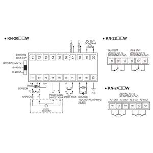 Autonics KN-2400W ,96x48mm 110V..220vac Kontak-4A Proses Kontrol