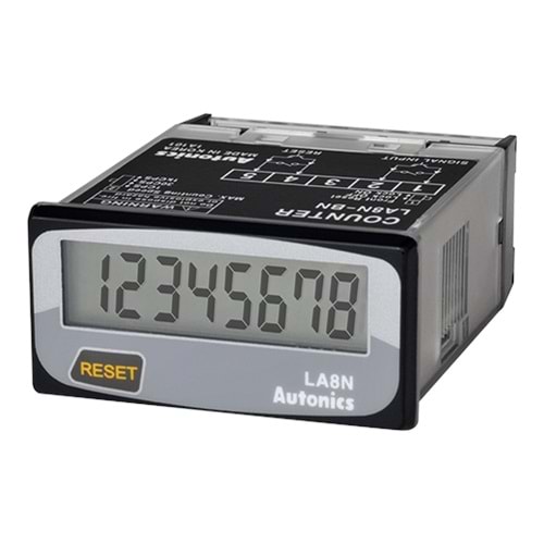 Autonics LA8N-BN ,48x24mm Kontak Giriş 8-Hane Pilli Sayıcı