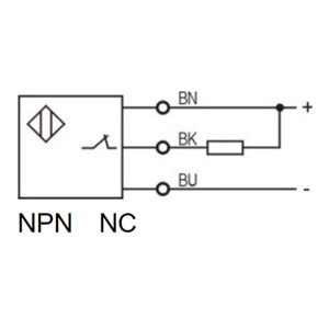 Lanbao LR08TBF15DNC ,M8/1.5mm NPN-NC 3-Kablo Endüktif Sensör