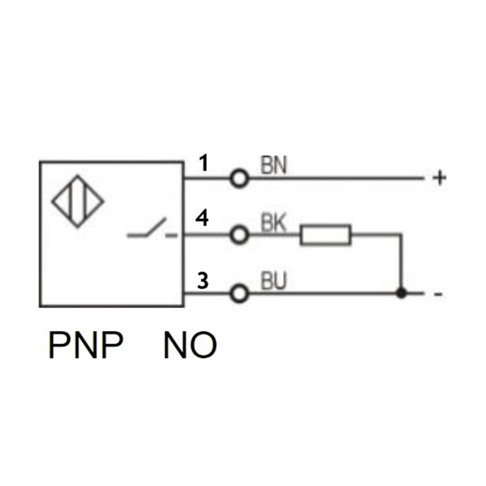 Lanbo LR12TBF04DPOY ,M12/4mm PNP-NO 3-Kablo Endüktif Sensör