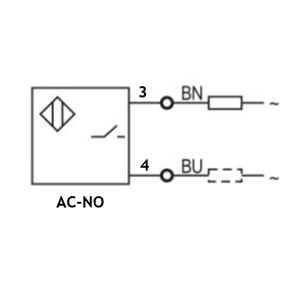 Lanbao LR12TCF02ATO ,M12/2mm AC-NO 2-Kablo Endüktif Sensör