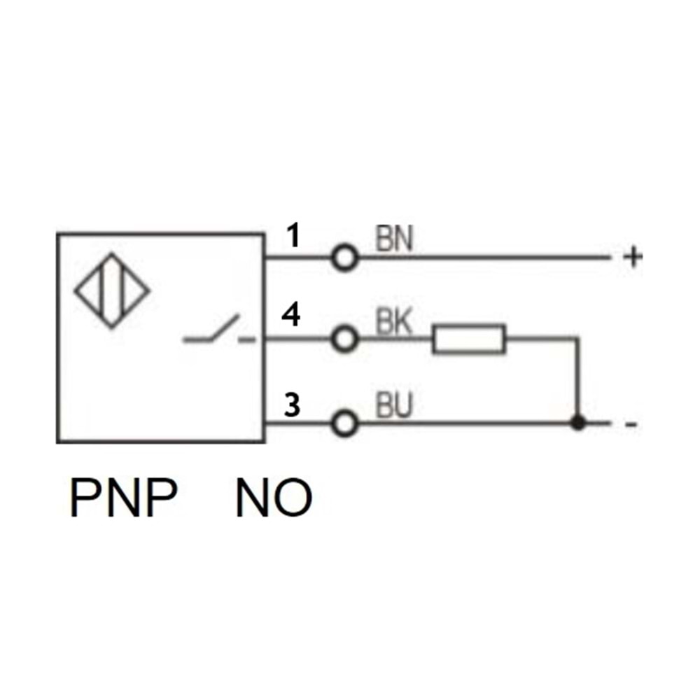 Lanbao LR18TBN08DPO-E2 ,M18/8mm PNP-NO Endüktif Sensör