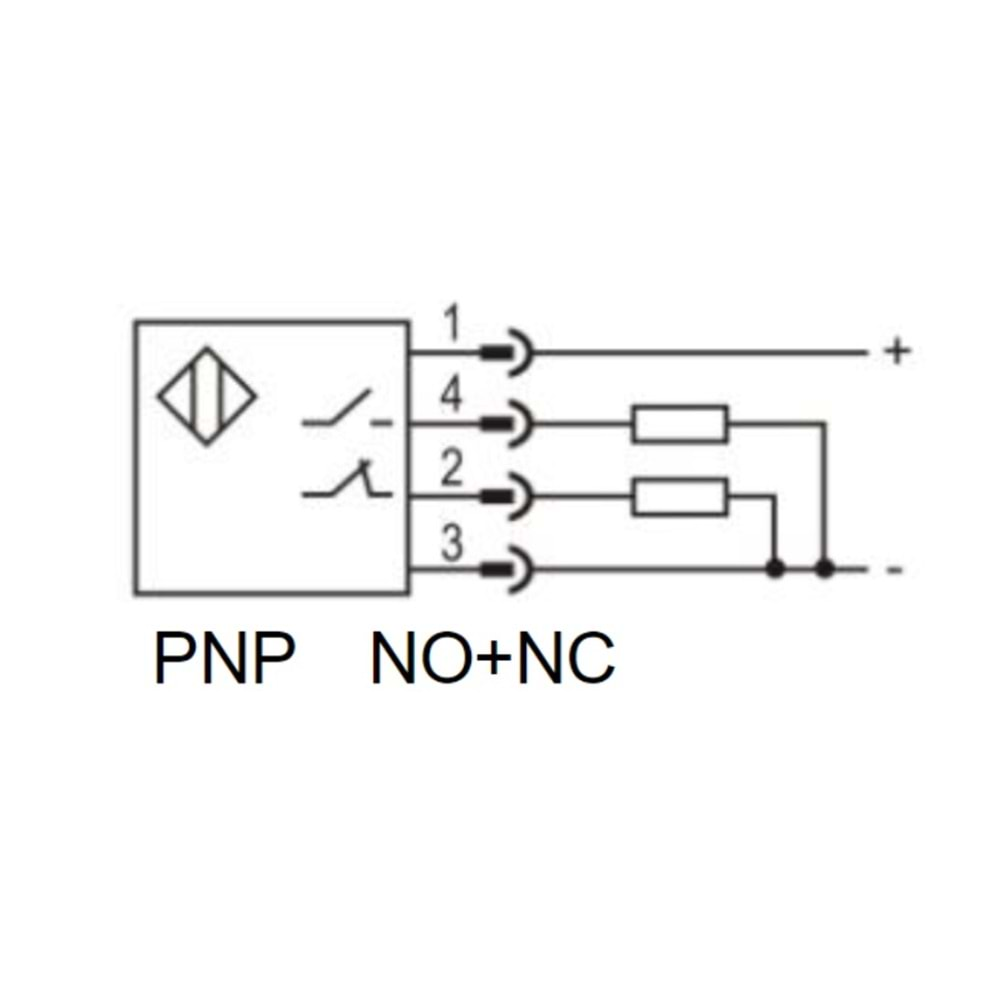 Lanbao PR12T-TM10DPR ,M12/10mt PNP-NO/NC 4-Kablo Alıcı Karşılıklı Fotosel