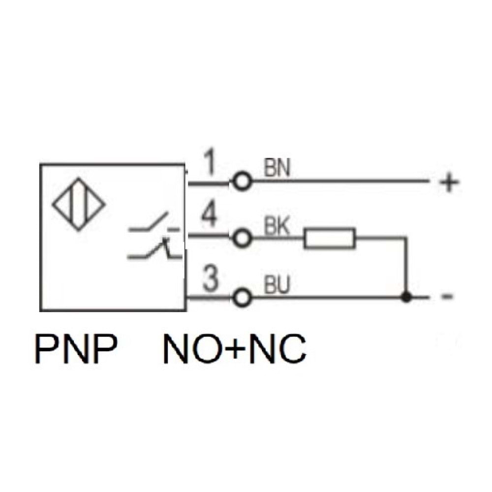 Lanbao PSFT-BC80DPB-E1 ,Kübik/80cm PNP-NO/NC M8-3P Cisim Fotosel