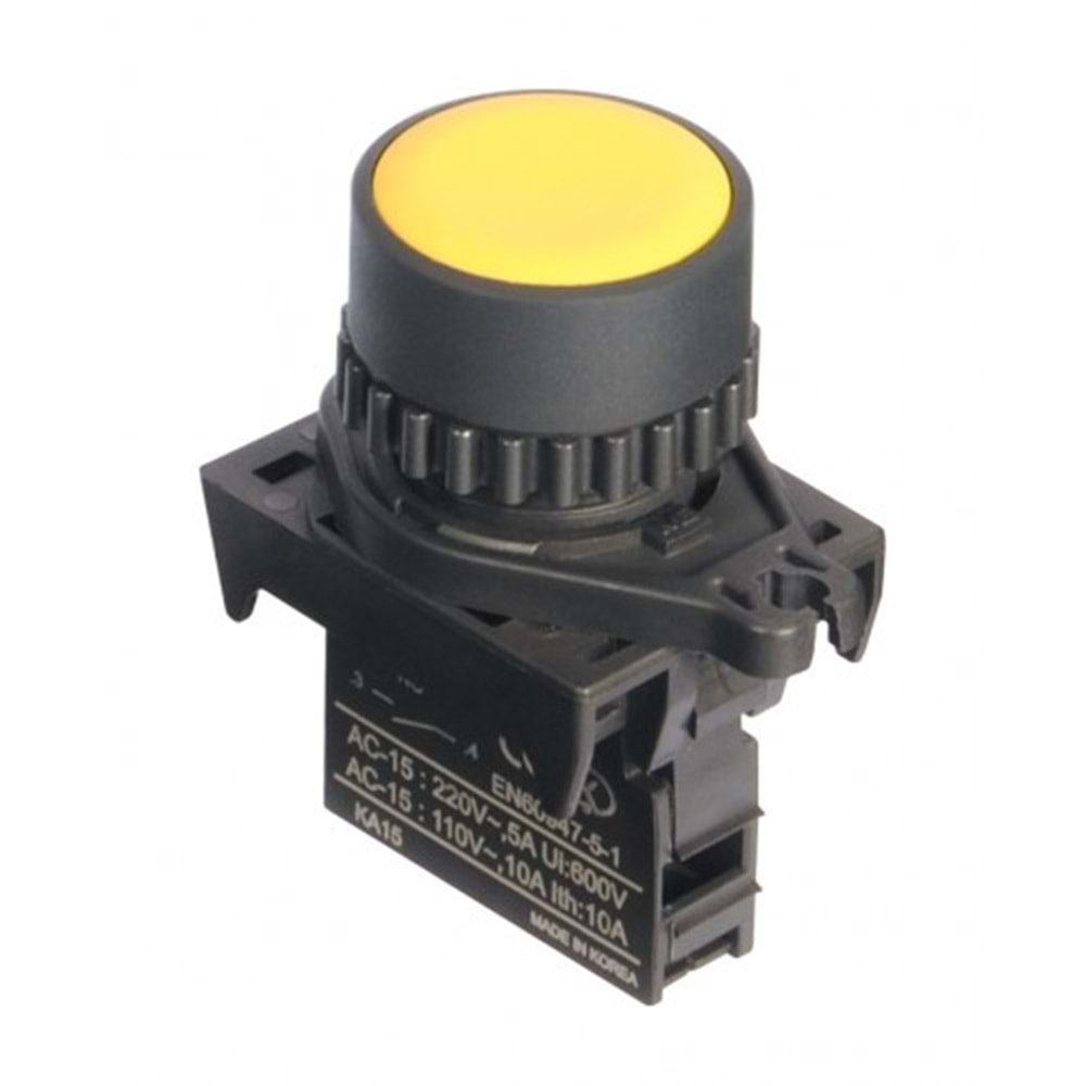 Autonics S2PR-P1YAM ,Kontak-1A Sarı Yaylı M22 Buton