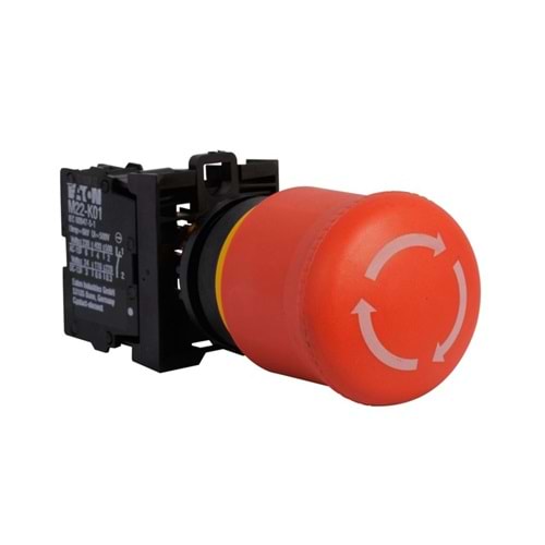Eaton M22-PVT/K01 ,Kontak-1K Acil Kalıcı M22 Buton