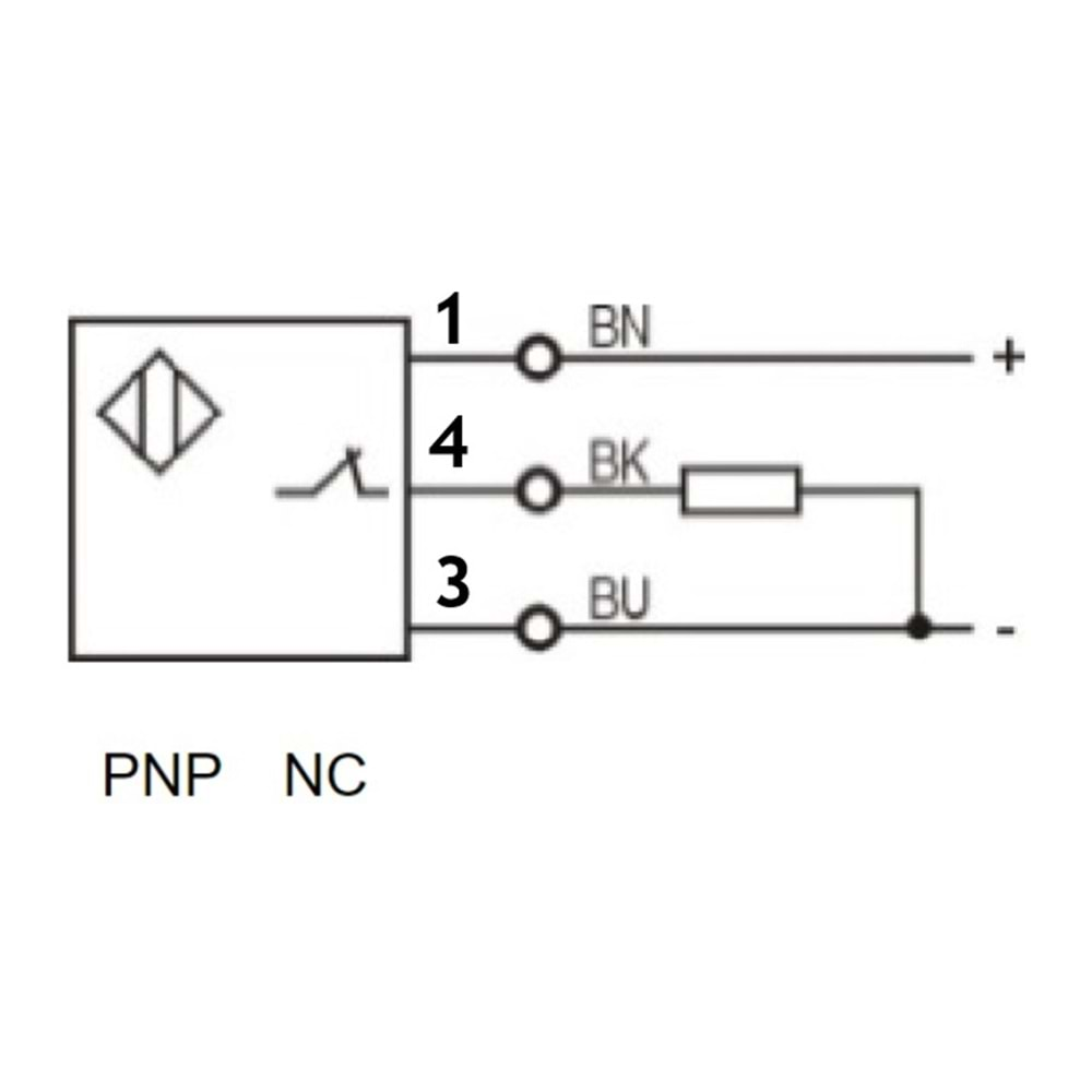 Lanbo LR12TBF04DPCY ,M12/4mm PNP-NC 3-Kablo Endüktif Sensör