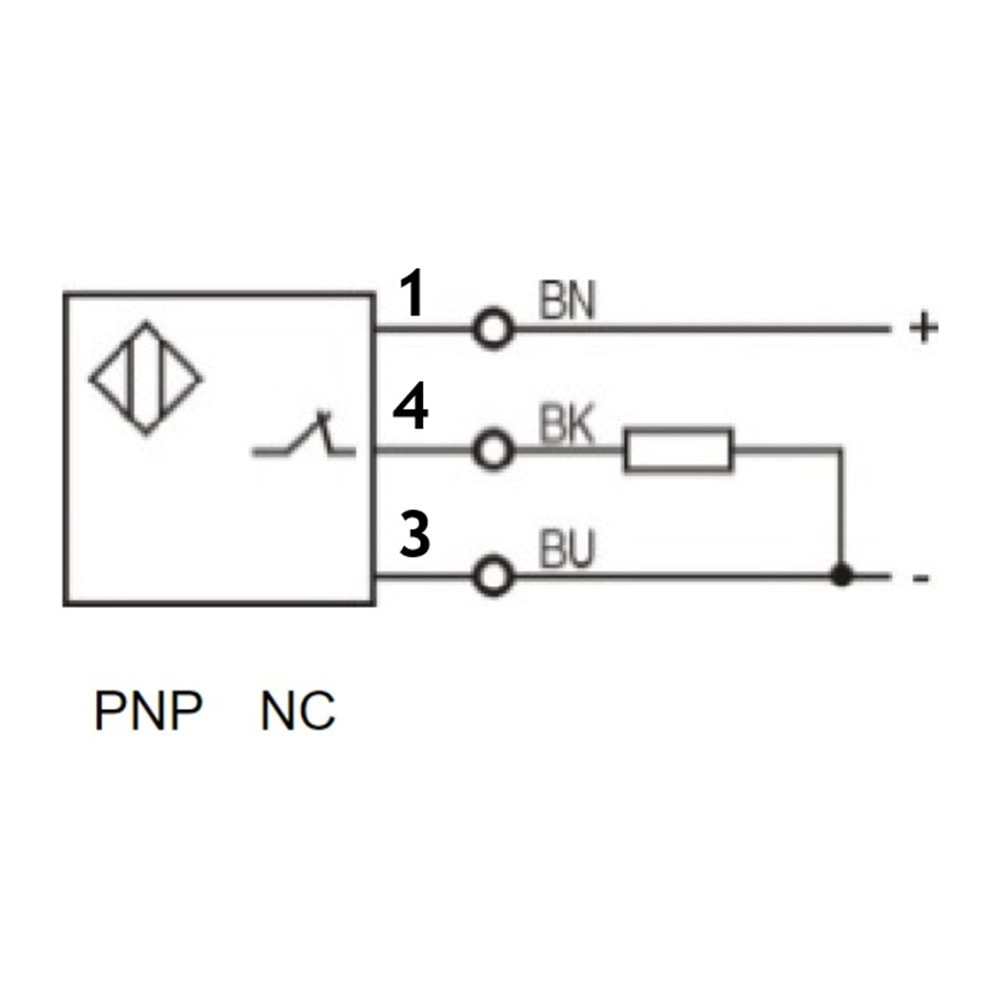 Lanbao LR18TBN08DPC-E2 ,M18/8mm PNP-NC M12-4P Endüktif Sensör