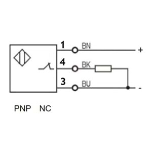 Lanbao LR18TBN08DPC-E2 ,M18/8mm PNP-NC M12-4P Endüktif Sensör