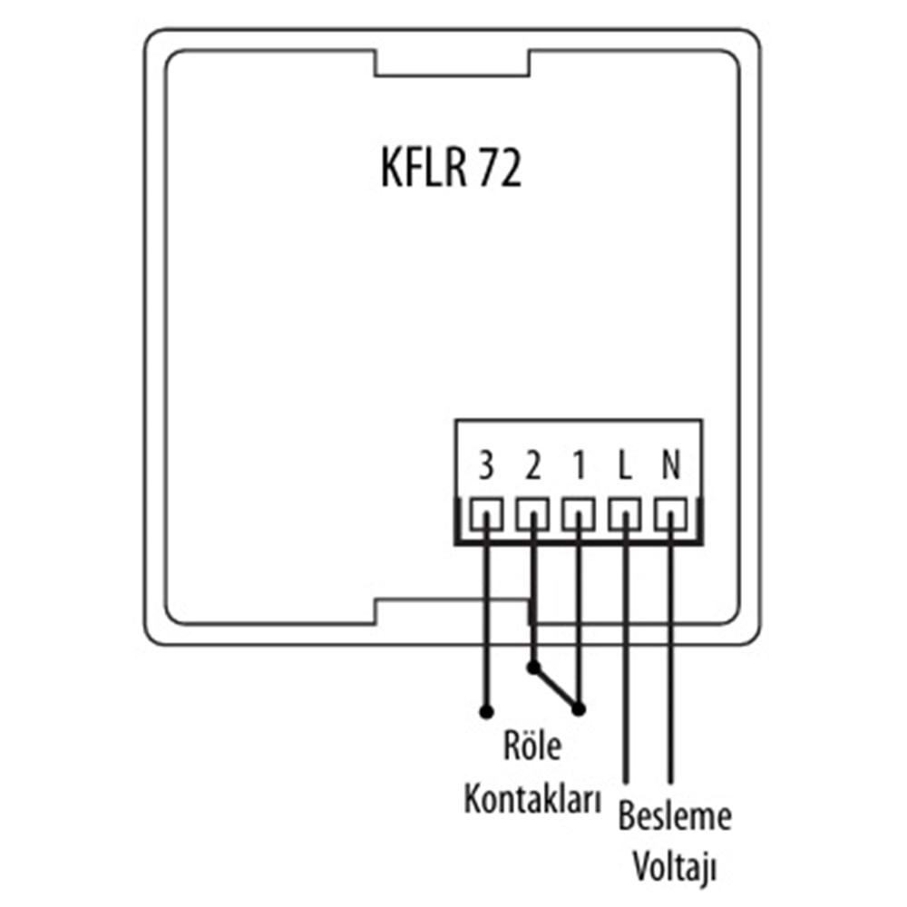 Krk KFLR-72 ,72x72mm 220vac Kontak-1A1K Flaşör Zaman Röle
