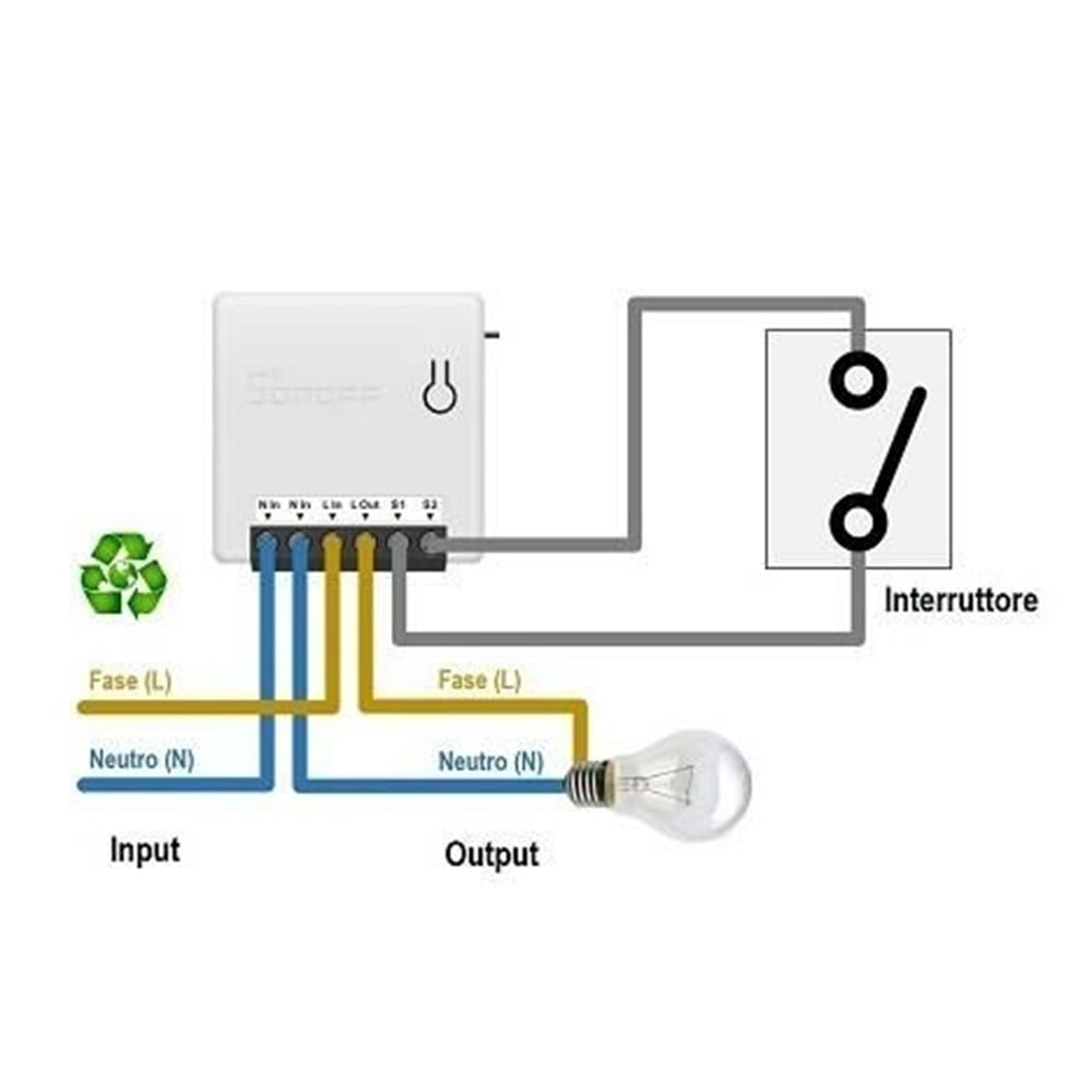 SONOFF MINI-R2 (220Vac,1-KANAL,WiFi KONTROL RÖLE)