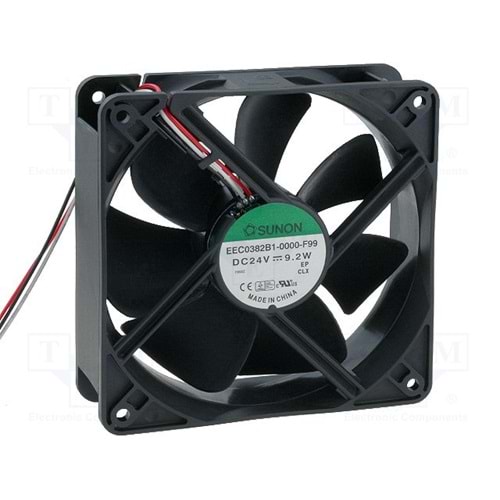 Sunon EEC0382B1-000U-F99 ,120x38mm 24vdc 138-Cfm 3-Kablo Fan