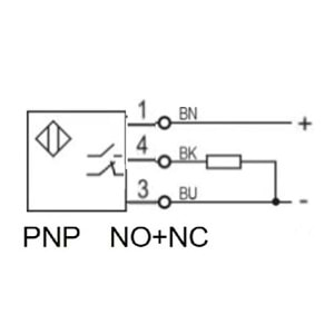 Lanbao PSET-BC100DPB-E3 ,Kübik/100cm PNP-NO/NC M8-4 Pin Cisim Fotosel