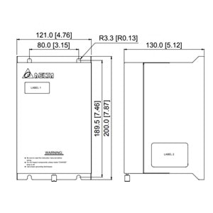 Delta VFDB4110 ,110kw/750vdc/125A Fren Ünite