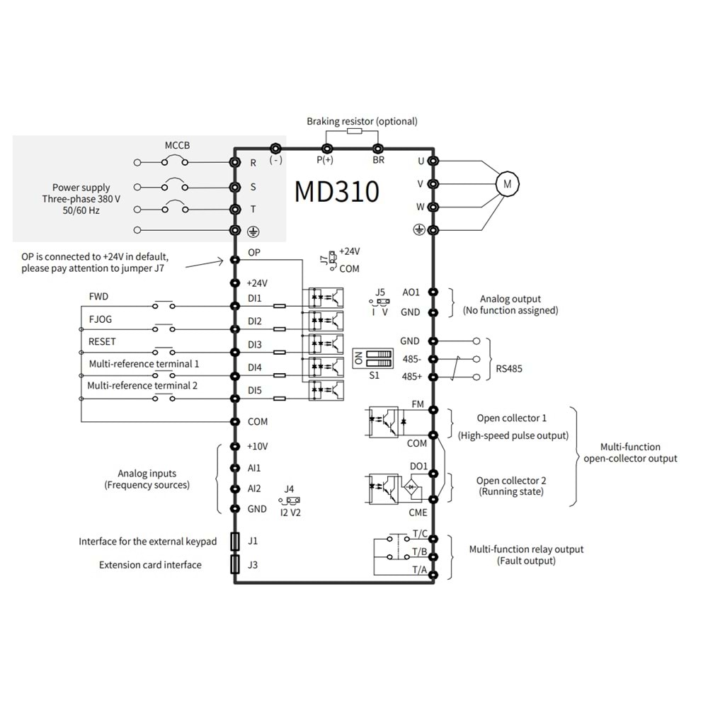 Inovance MD310T3.7B-INT ,MD310-4kw/380v Ac Motor Sürücü