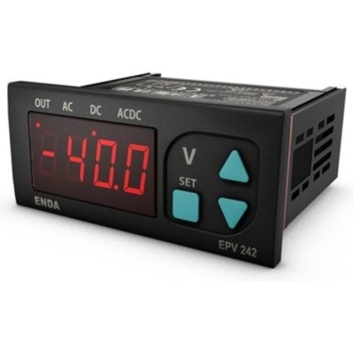 Enda EPV242-UV-R ,77x35mm 110v..220vac AC/DC Voltmetre