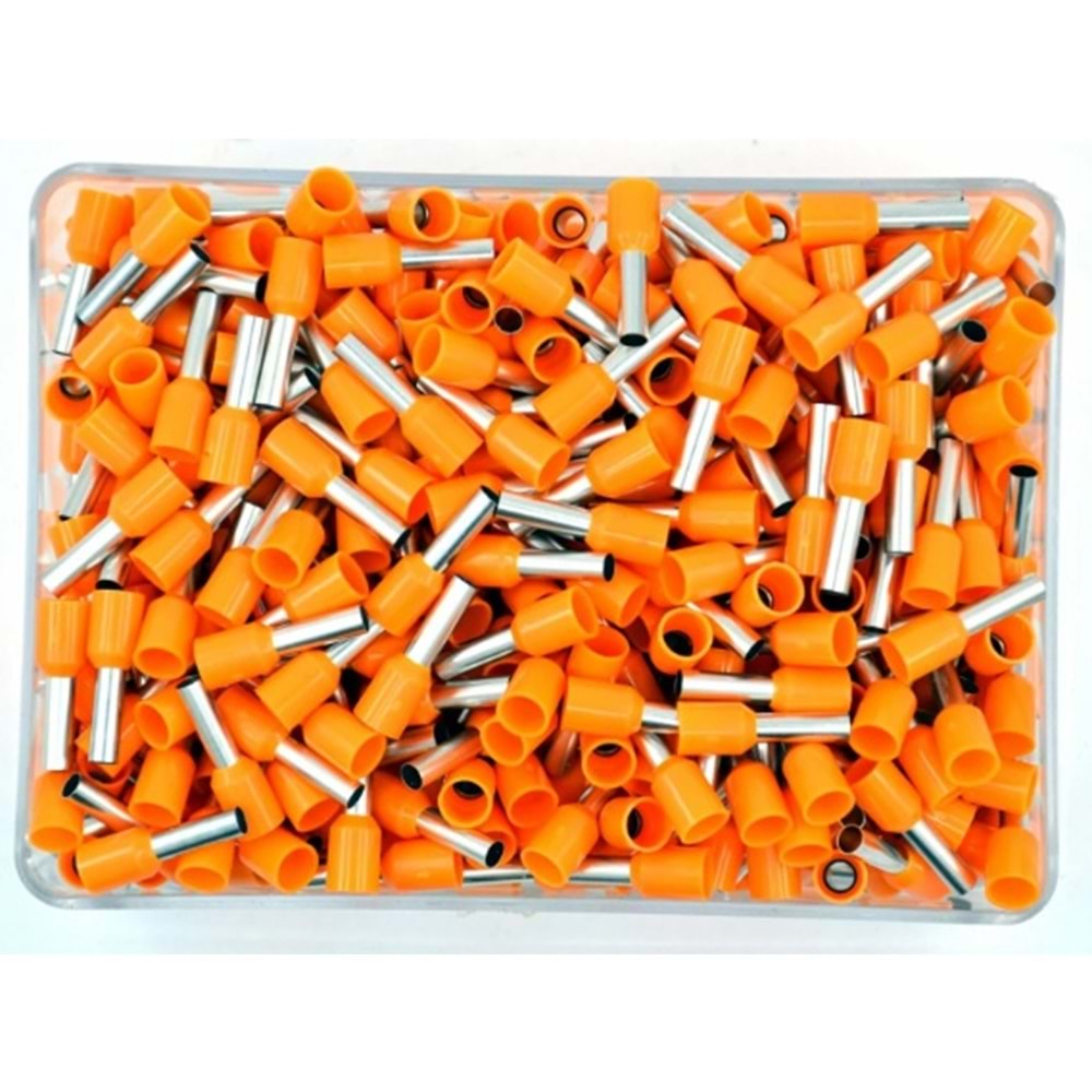 Cat E4012 ,4mm²/Turuncu 200-Adet Kablo Yüksük