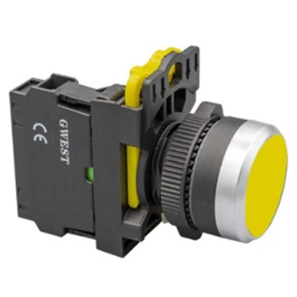Gwest A5-11 ,Kontak-1A Sarı Yaylı M22 Buton