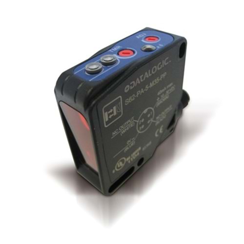 Datalogic S62-PA-5-M11-PP ,Kübik/6..60cm PNP-NO/NC M12-4P Cisim Fotosel