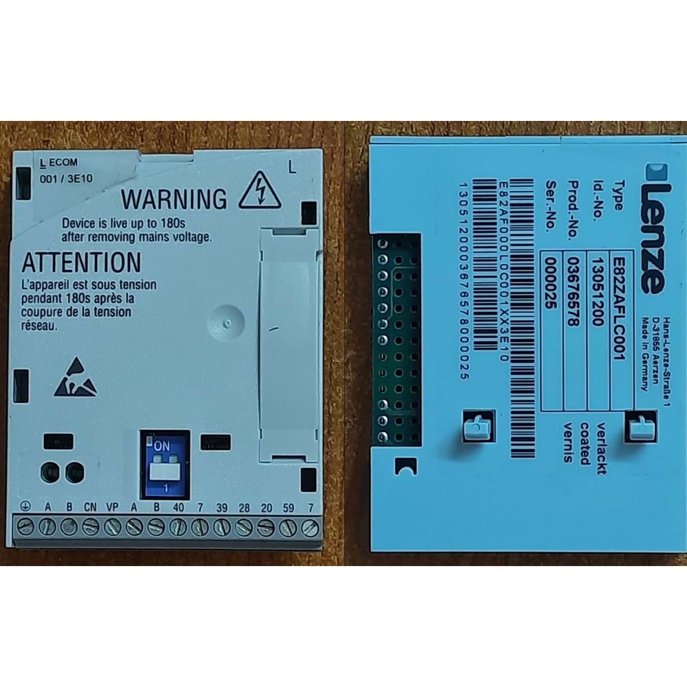 Lenze E82ZAFLC001 ,8200 Sürücü Lecom-B Modül