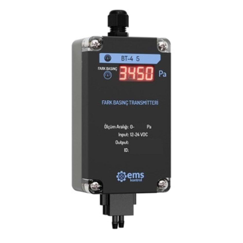Ems BT-445-10kPA ,24vdc 0..10kPA 4..20mA Ekranlı Fark Basınç Sensör