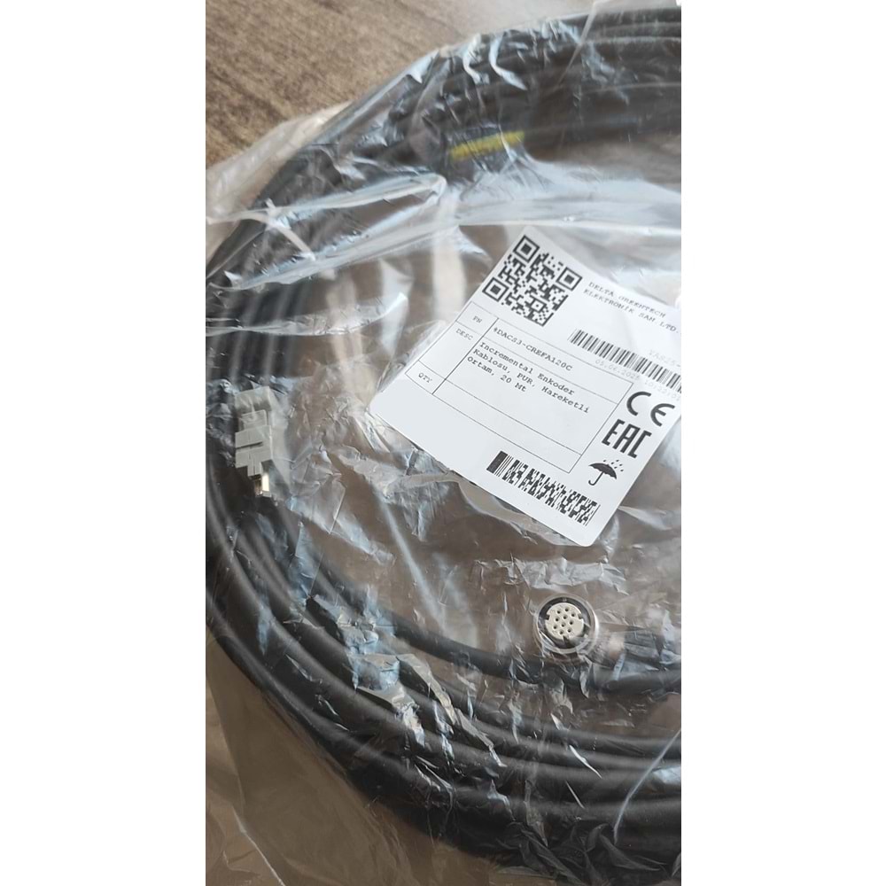 Delta %DACS3-CREFA120C ,ASD-B3 1kw..5.5kw PUR/20mt Servo Enkoder Kablo