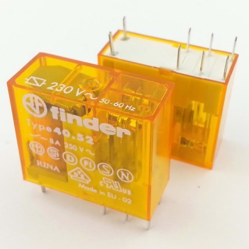 Finder 40.52.8.230.0000 ,220vac 2A2K/8a İnce-8 Pin Röle