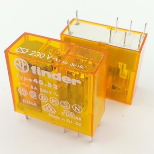 Finder 40.52.8.230.0000 ,220vac 2A2K/8a İnce-8 Pin Röle