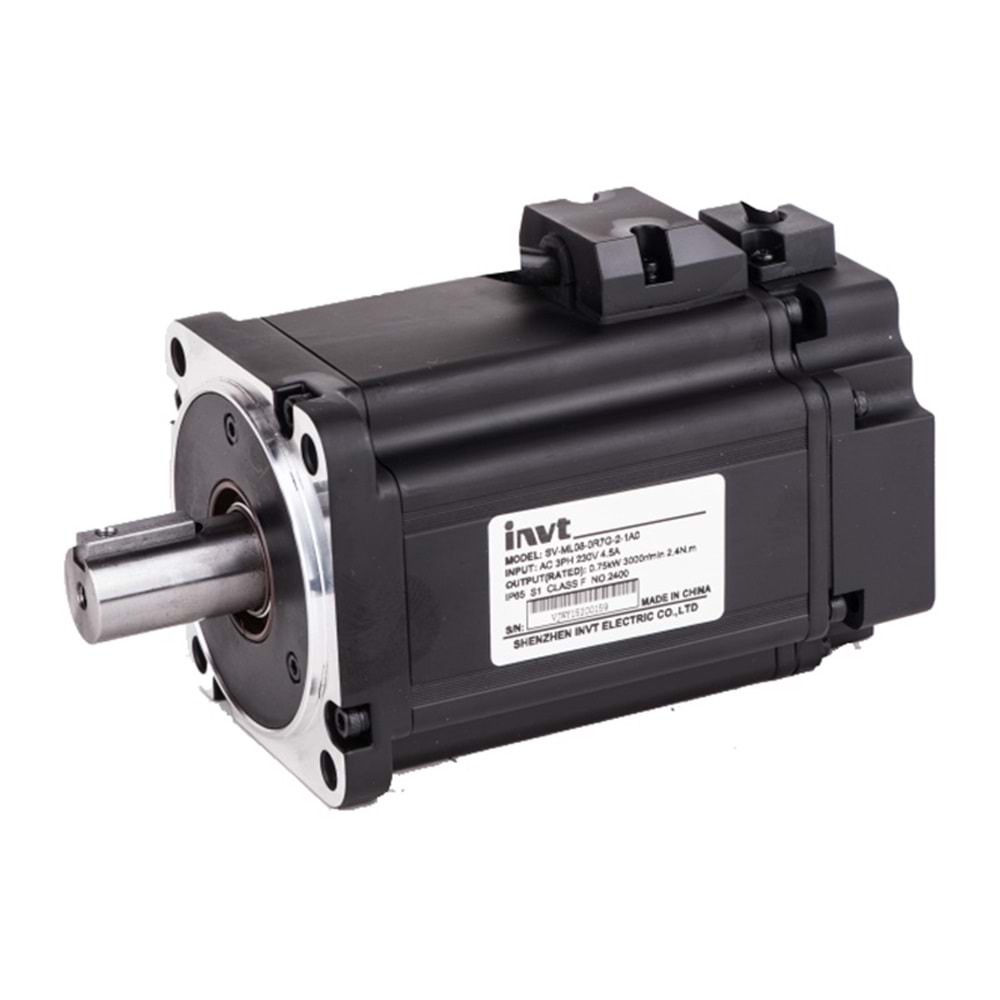Invt SV-ML08-0R7G-2-9A0-1000 ,DA200-0.75kw/220v 3000-rpm Frensiz Servo Motor