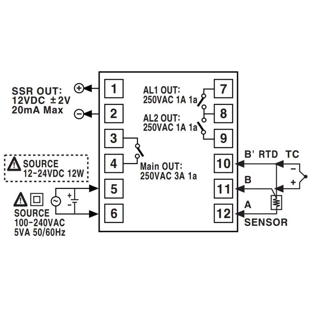 Autonics TC4S-24R ,48x48mm 110v..220vac PT100/TC Röle/Ssr Isı Kontrol