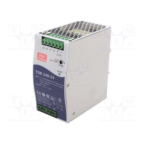 Meanwell TDR-240-24 ,3-Faz/380vac 24vdc/10a Güç Kaynağı
