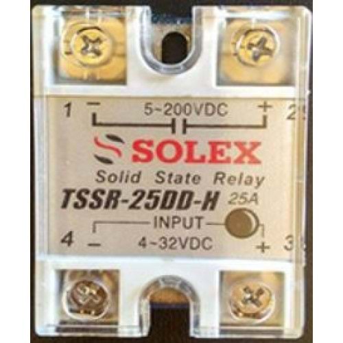 SOLJEX TSSR-25DD-H (12-250Vdc/25A,3..30Vdc,1-FAZ,DC-DC SSR)